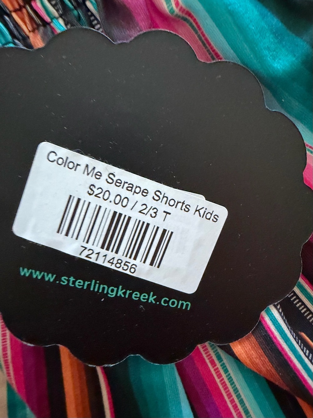 Sterling Kreek Girl's Color Me Serape Shorts - Picture 3 of 4